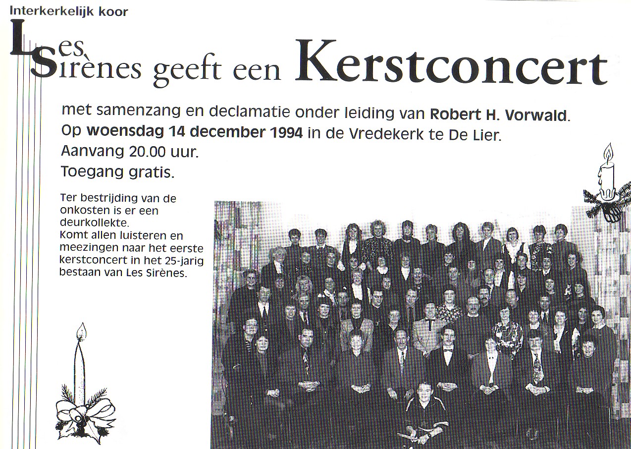 Eerste Kerstconcert Les Sirènes 1994